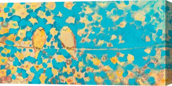 Jennifer Lommers Sharing a Sunny Perch Stretched Canvas Painting / Canvas Art