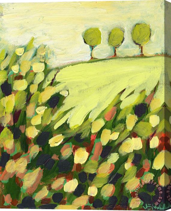 Jennifer Lommers Three Trees on a Hill Stretched Canvas Painting / Canvas Art