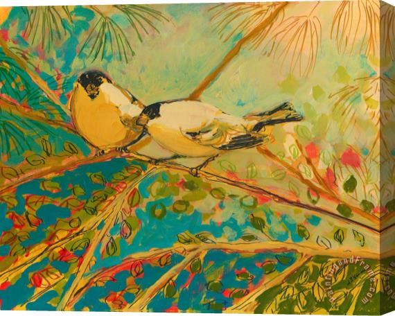 Jennifer Lommers Two Goldfinch Found Stretched Canvas Print / Canvas Art