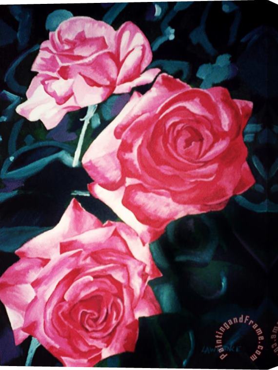 Jerome Lawrence Roses Stretched Canvas Painting / Canvas Art