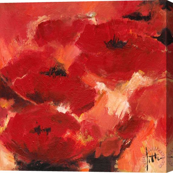Jettie Roseboom Abstract Flowers II Stretched Canvas Painting / Canvas Art