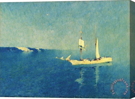 J.J. Hilder Island Schooner, Moreton Bay Stretched Canvas Painting / Canvas Art