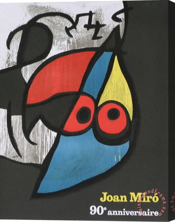 Joan Miro 90th Anniversary 1983 Stretched Canvas Print / Canvas Art