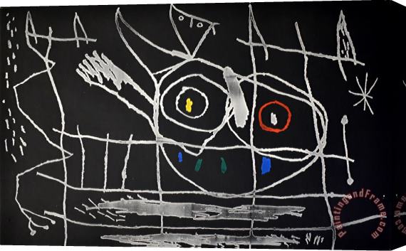 Joan Miro Couple of Birds III Couple D'oiseaux Iii, 1966 Stretched Canvas Painting / Canvas Art