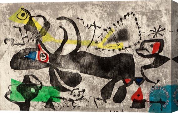 Joan Miro Els Gossos Iv, 1979 Stretched Canvas Print / Canvas Art
