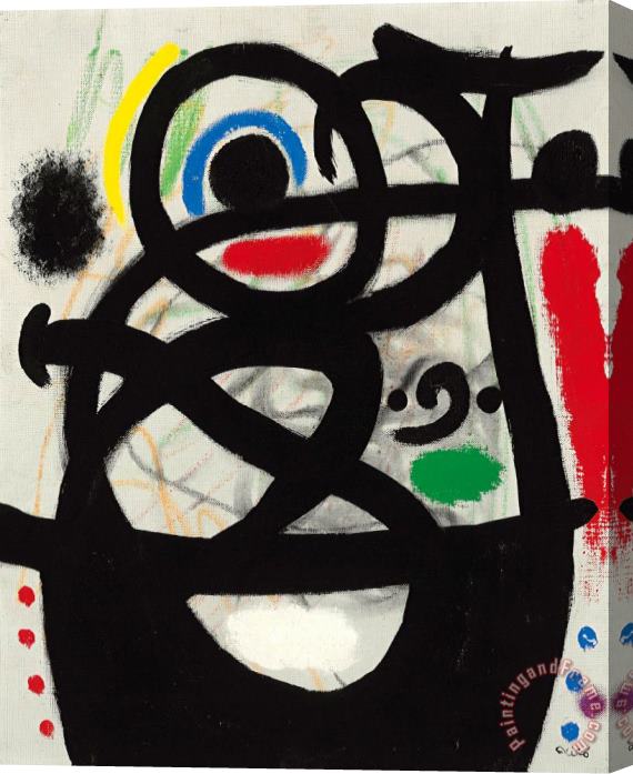 Joan Miro Femme, 1969 Stretched Canvas Print / Canvas Art