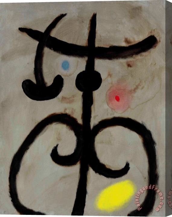 Joan Miro Femme Assise III, 1960 Stretched Canvas Painting / Canvas Art