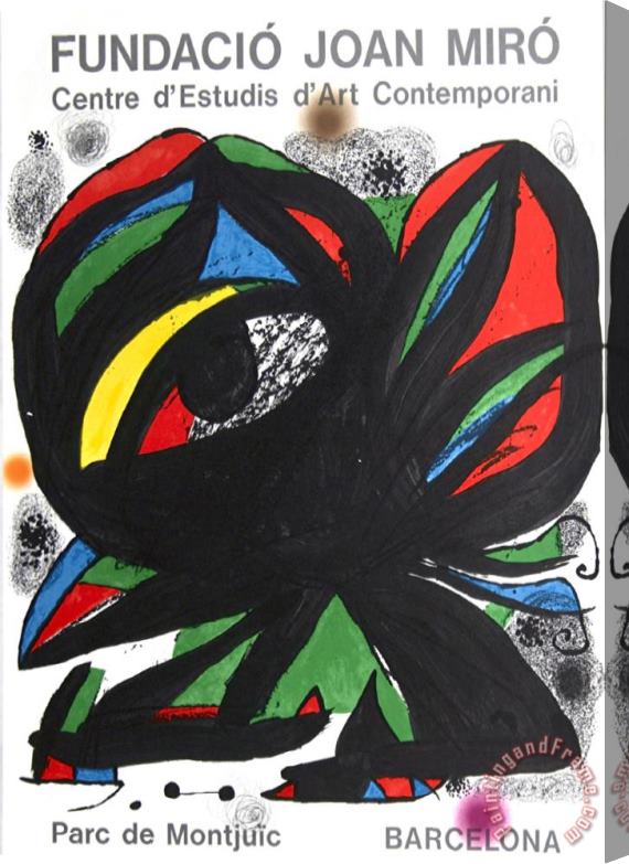 Joan Miro Fundacio Joan Miro 1975 Stretched Canvas Painting / Canvas Art