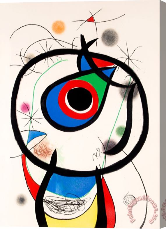 Joan Miro Galathee, 1976 Stretched Canvas Painting / Canvas Art