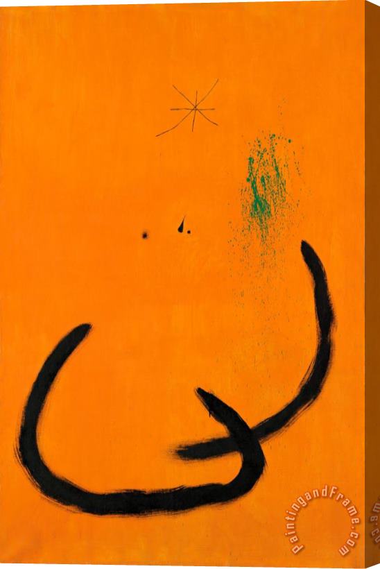 Joan Miro Goutte D'eau Sur La Neige Rose, 1968 Stretched Canvas Print / Canvas Art