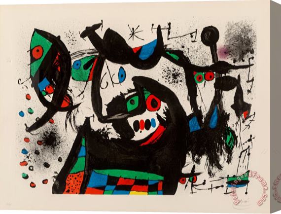 Joan Miro Hommage a Joan Prats, 1971 Stretched Canvas Painting / Canvas Art