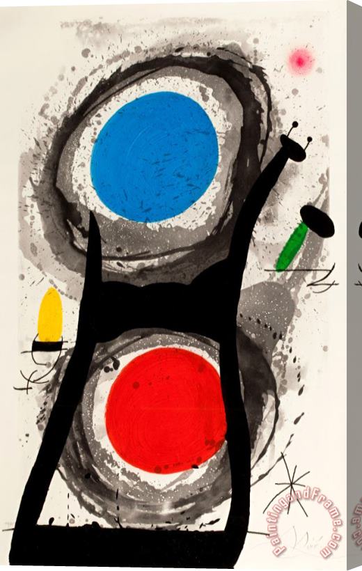 Joan Miro L'adorateur Du Soleil, 1969 Stretched Canvas Painting / Canvas Art