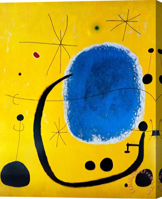 Joan Miro L Oro Dell Azzurro Stretched Canvas Painting / Canvas Art