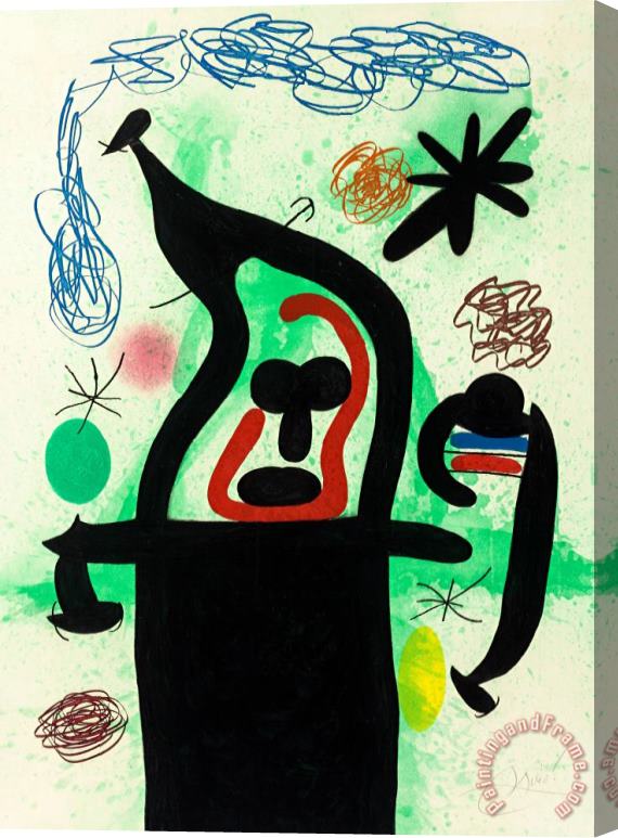 Joan Miro La Harpie, 1969 Stretched Canvas Painting / Canvas Art