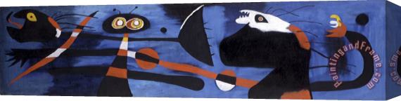 Joan Miro Le Passage De L'oiseau Divin (passage of The Divine Bird) Stretched Canvas Print / Canvas Art