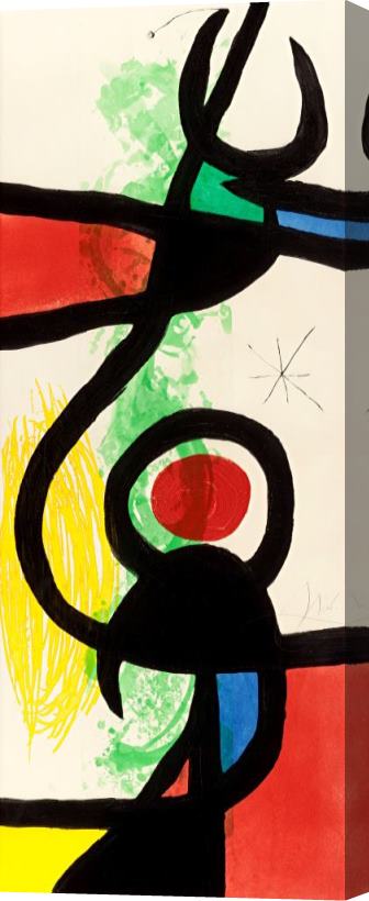 Joan Miro Les Grandes Manoeuvres, 1973 Stretched Canvas Print / Canvas Art