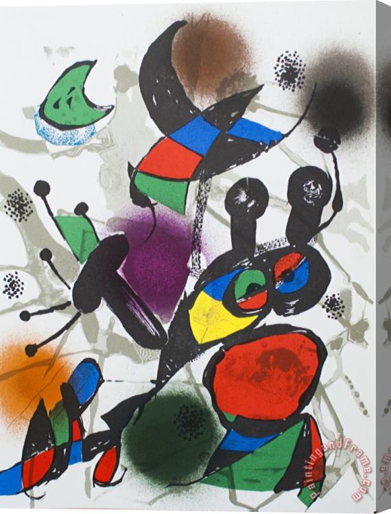 Joan Miro Litografia Original II Stretched Canvas Painting / Canvas Art