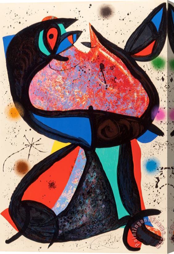 Joan Miro Nestor, 1975 Stretched Canvas Painting / Canvas Art