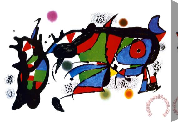 Joan Miro Obra De Joan Miro Stretched Canvas Painting / Canvas Art