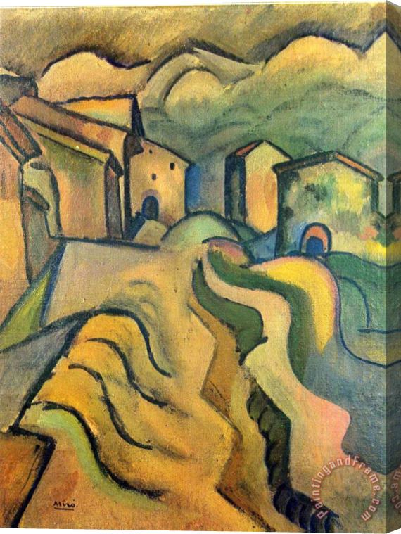 Joan Miro Paseo a La Ciudad, 1917 Stretched Canvas Painting / Canvas Art