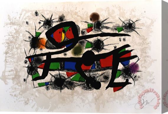 Joan Miro Peinture Poesie, 1976 Stretched Canvas Painting / Canvas Art