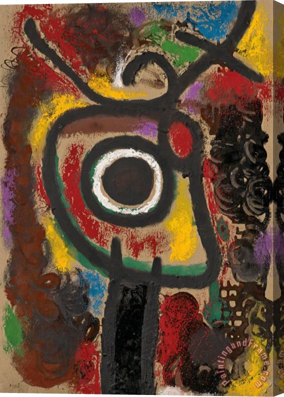 Joan Miro Personnage Et Oiseau, 1963 Stretched Canvas Print / Canvas Art