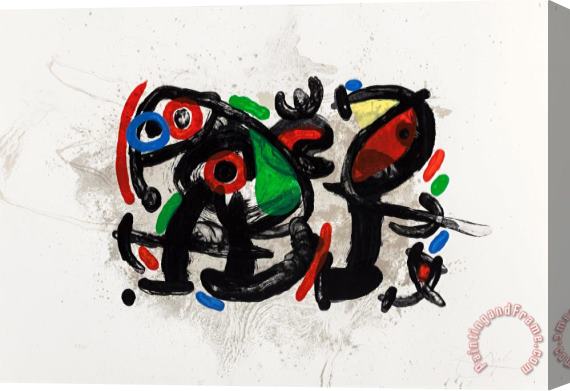 Joan Miro Ronde De Nuit (from Derriere Le Miroir), 1970 Stretched Canvas Painting / Canvas Art