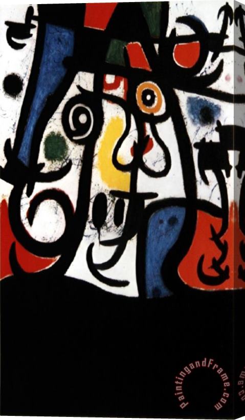 Joan Miro Sala San Prudencio 1986 Stretched Canvas Print / Canvas Art