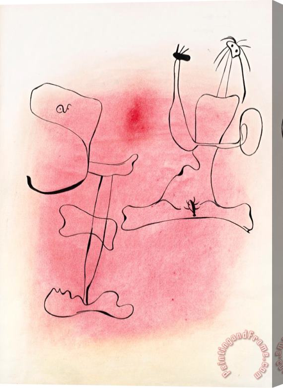 Joan Miro Sans Titre Stretched Canvas Print / Canvas Art