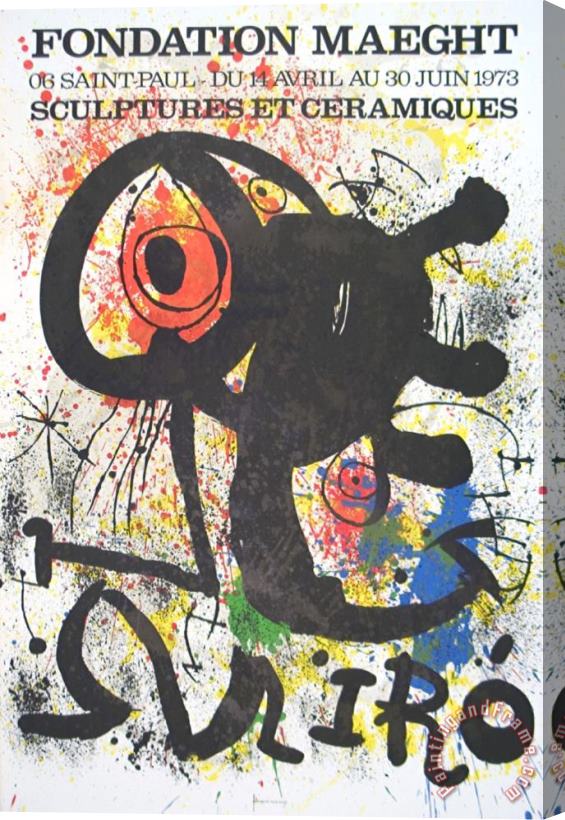 Joan Miro Sculptures Et Ceramiques Stretched Canvas Painting / Canvas Art