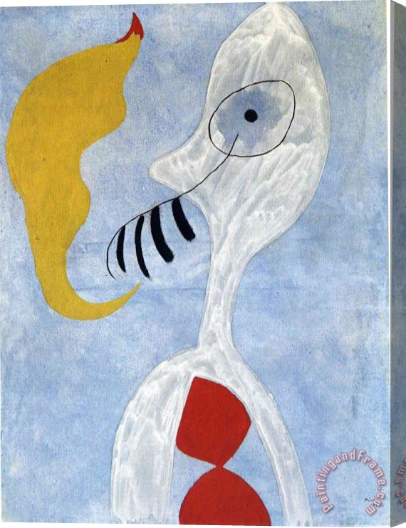 Joan Miro Smoker Head, 1925 Stretched Canvas Painting / Canvas Art