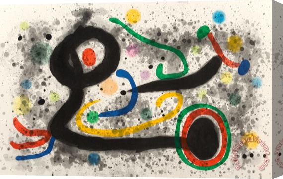 Joan Miro Sous La Grele, 1969 Stretched Canvas Painting / Canvas Art