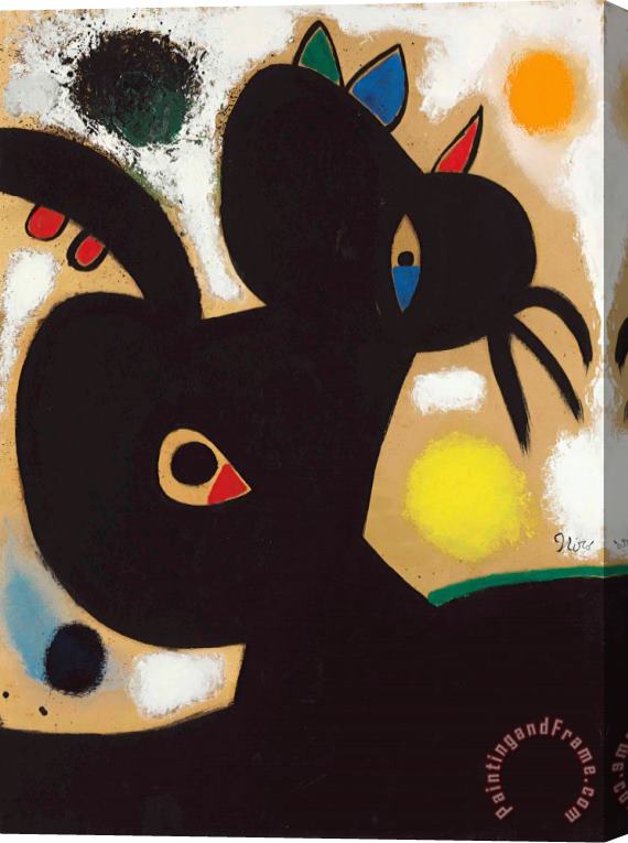 Joan Miro Tete De Femme, 1976 Stretched Canvas Print / Canvas Art