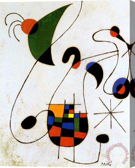 Joan Miro The Melancholic Singer Stretched Canvas Painting / Canvas Art