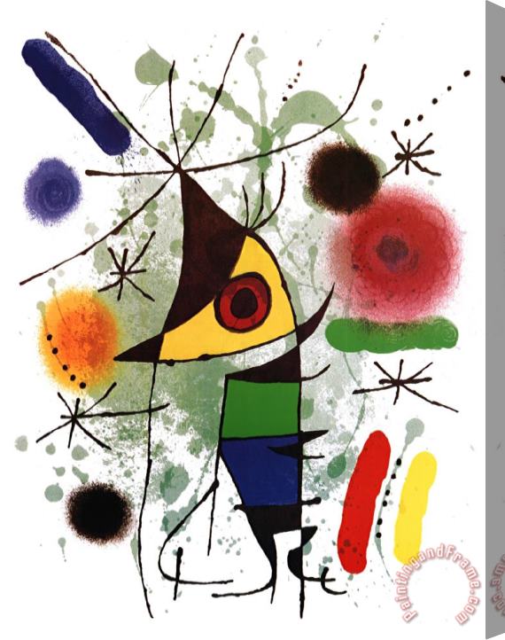 Joan Miro The Singer Stretched Canvas Painting / Canvas Art