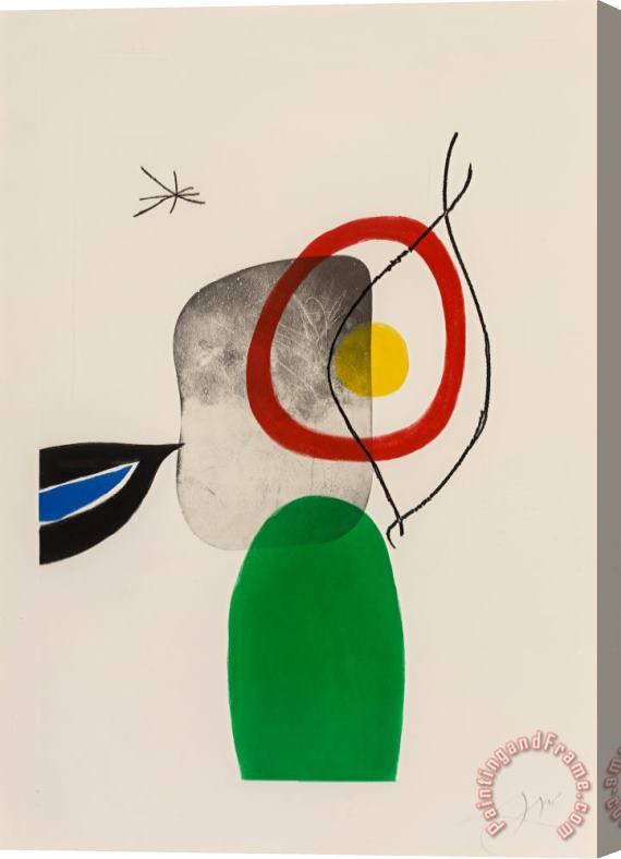 Joan Miro Tir a L'arc, 1972 Stretched Canvas Painting / Canvas Art