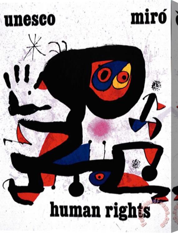 Joan Miro Unesco Stretched Canvas Painting / Canvas Art