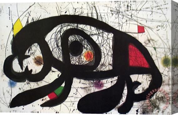 Joan Miro Untitled Stretched Canvas Painting / Canvas Art