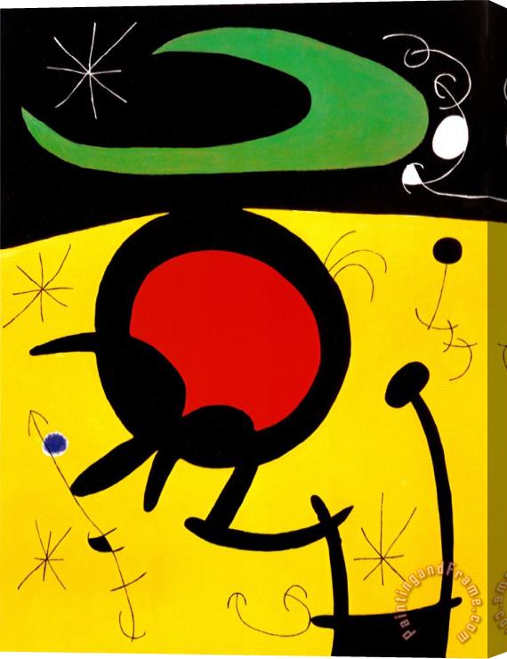 Joan Miro Vuelo De Pajaros 1968 Stretched Canvas Print / Canvas Art