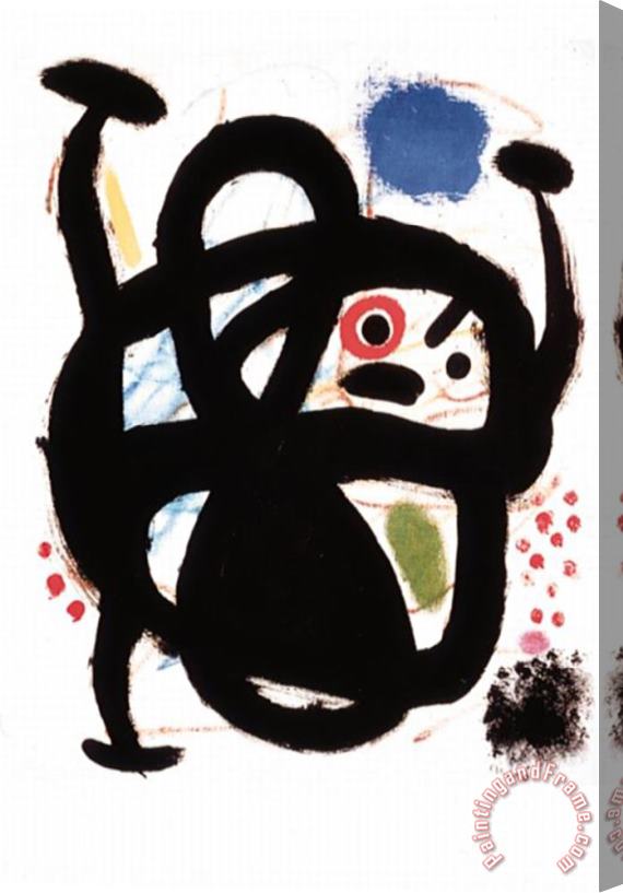 Joan Miro Woman C 1969 Stretched Canvas Painting / Canvas Art