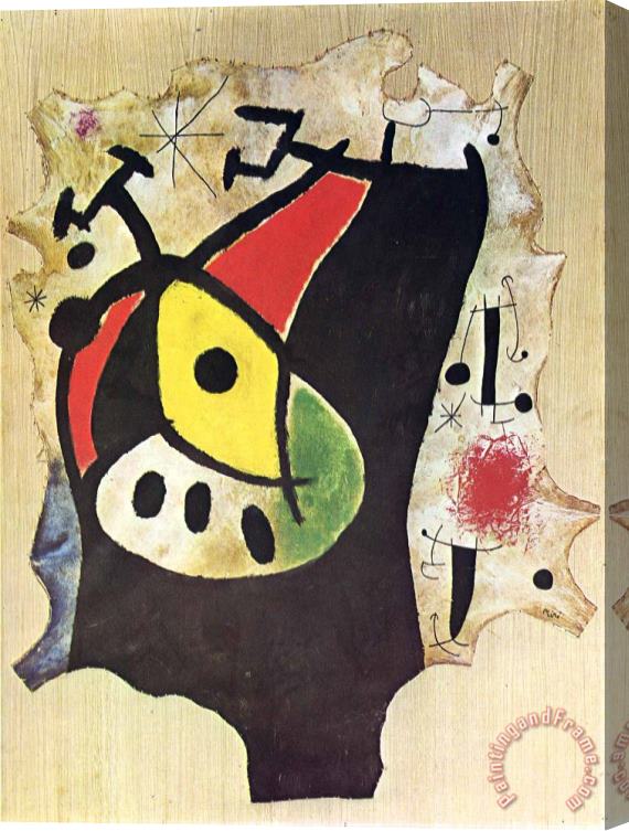 Joan Miro Woman in The Night, 1967 Stretched Canvas Print / Canvas Art