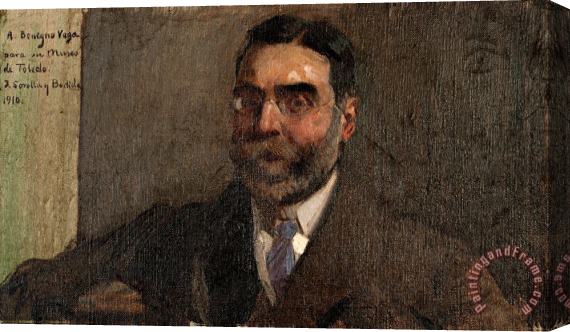 Joaquin Sorolla y Bastida Portrait of The Marquis of Vega Inclan Stretched Canvas Print / Canvas Art