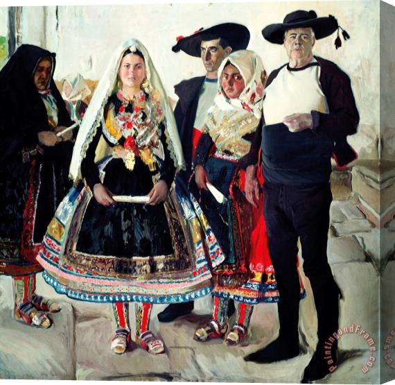 Joaquin Sorolla y Bastida Typical Lagarterans Or Lagarteran Brideshare Stretched Canvas Painting / Canvas Art
