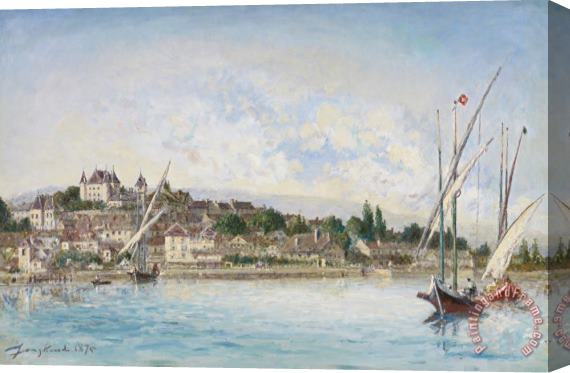 Johan Barthold Jongkind Landscape From Lake Leman To Nyon Stretched Canvas Print / Canvas Art