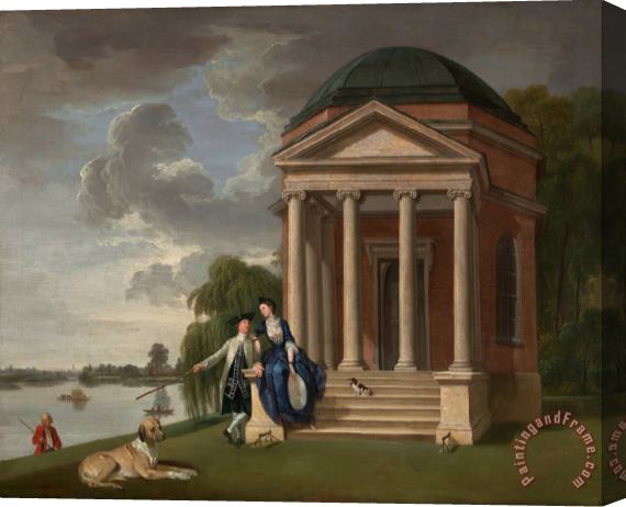 Johan Joseph Zoffany David Garrick And His Wife by His Temple to Shakespeare, Hampton Stretched Canvas Painting / Canvas Art