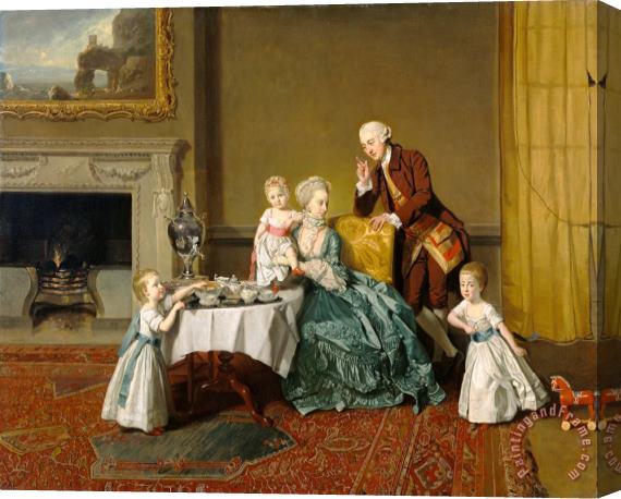 Johan Joseph Zoffany John, Fourteenth Lord Willoughby De Broke, And His Family Stretched Canvas Painting / Canvas Art