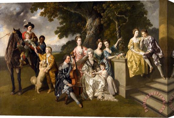 Johan Joseph Zoffany The Family of Sir William Young Stretched Canvas Print / Canvas Art
