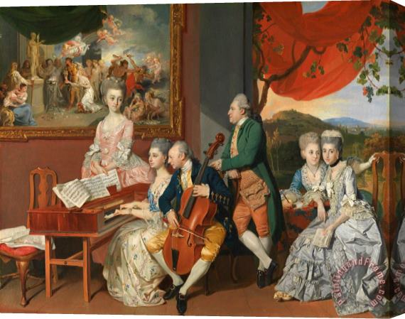 Johan Joseph Zoffany The Gore Family with George, 3rd Earl Cowper Stretched Canvas Print / Canvas Art