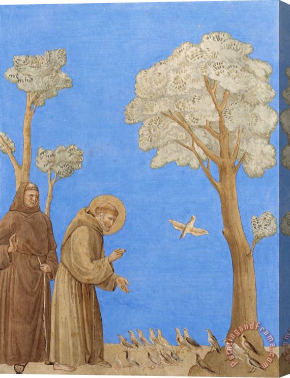 Johann Anton Ramboux Saint Francis Preaching to The Birds Stretched Canvas Painting / Canvas Art