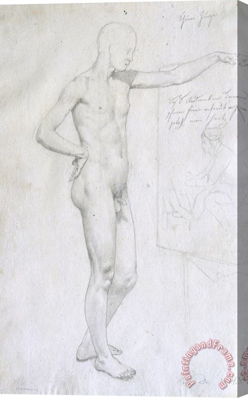 Johann Evangelist Scheffer von Leonhartshof Handsome Boy Stretched Canvas Painting / Canvas Art